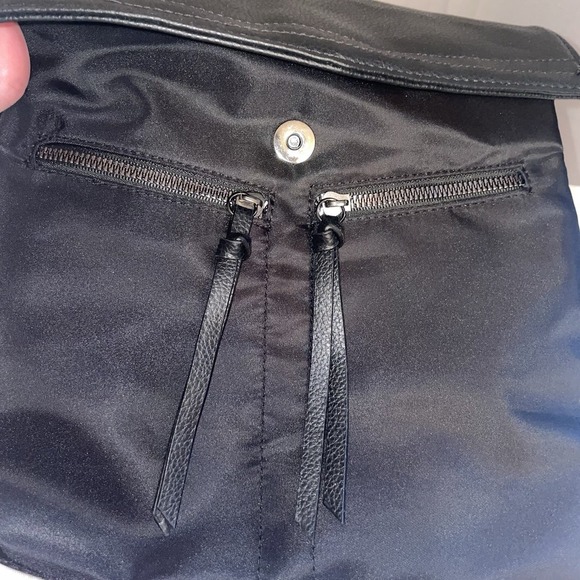Botkier Nylon Leather Small Blackpack Shoulder Bag Purse Black NWT - Picture 10 of 13